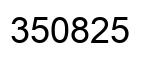 Number 350825 black image