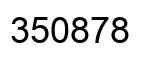 Number 350878 black image