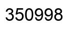 Number 350998 black image