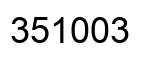 Number 351003 black image