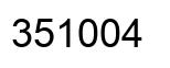 Number 351004 black image