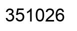 Number 351026 black image