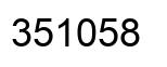 Number 351058 black image