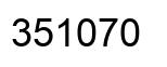 Number 351070 black image