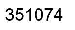 Number 351074 black image