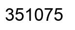 Number 351075 black image