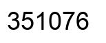 Number 351076 black image