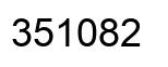 Number 351082 black image