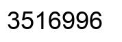 Number 3516996 black image