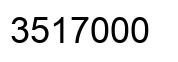 Number 3517000 black image