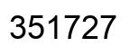 Number 351727 black image