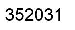 Number 352031 black image