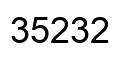 Número 35232 imagen negro