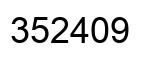 Number 352409 black image