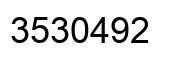 Número 3530492 imagen negro