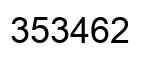 Number 353462 black image