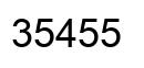 Number 35455 black image