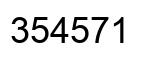 Number 354571 black image