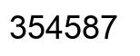 Número 354587 imagen negro