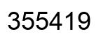 Number 355419 black image