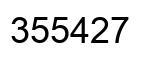 Number 355427 black image
