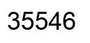 Number 35546 black image