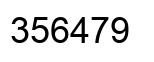 Number 356479 black image