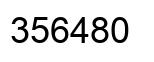 Number 356480 black image