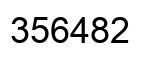Number 356482 black image