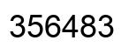 Number 356483 black image