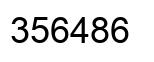 Number 356486 black image