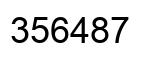 Number 356487 black image