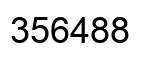 Number 356488 black image