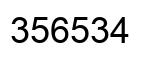 Number 356534 black image