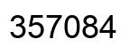 Number 357084 black image