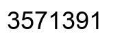 Number 3571391 black image