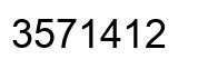 Number 3571412 black image