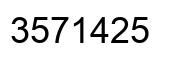 Number 3571425 black image
