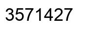Number 3571427 black image