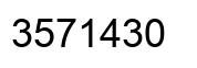 Number 3571430 black image