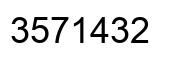 Number 3571432 black image