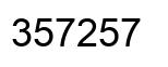 Número 357257 imagen negro