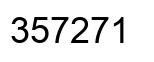 Number 357271 black image