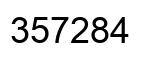 Number 357284 black image