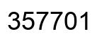 Number 357701 black image