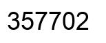 Number 357702 black image