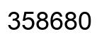 Number 358680 black image