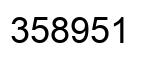 Number 358951 black image
