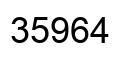 Number 35964 black image