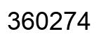 Number 360274 black image